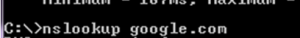 nslookup google