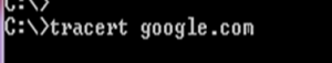 tracert google