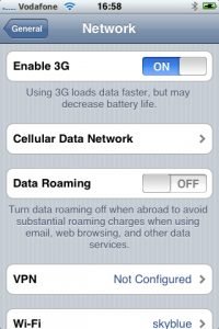 cellular data vs data roaming